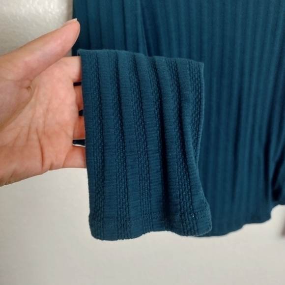 Free People Party In The Back Ribbed Cutout Open Back Scarf Tie Top sz L - Picture 5 of 11